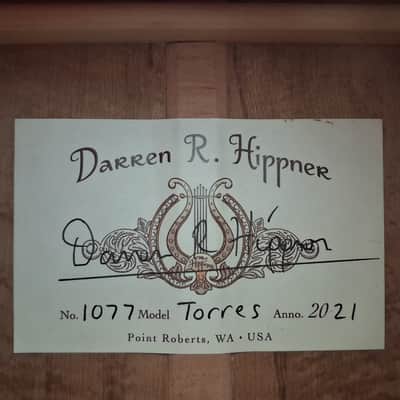 2021 Darren Hippner Torres Replica Classical Guitar – Birdseye Maple & Spruce image 17