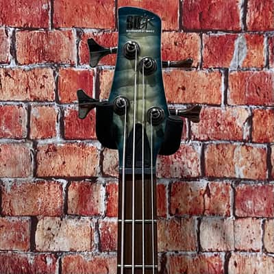 Damaged Ibanez SR400EQM Bass Guitar - Cosmic Blue Stardust image 3