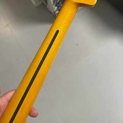4-string electric bass neck jazz bass stainless steel 20frets yellow Maple guitar neck 34inch hole 18mm Rosewood block inlay nut 38mm image 5
