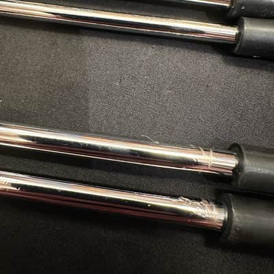 Triangle Beater Set, Homemade, 8 Piece (4 Pairs), 8" Length, w/Handmade Leather Case-EXCELLENT image 14