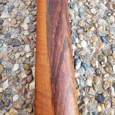Warmoth Strat Neck, Partly Loaded, Rare Flamed Goncalo Alves, Stainless Frets, Floyd Rose Nut image 12