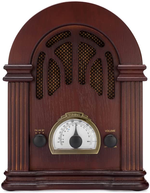 Retro AM/FM Radio with Bluetooth – Handmade Wooden Classic Vintage Style Speaker image 1
