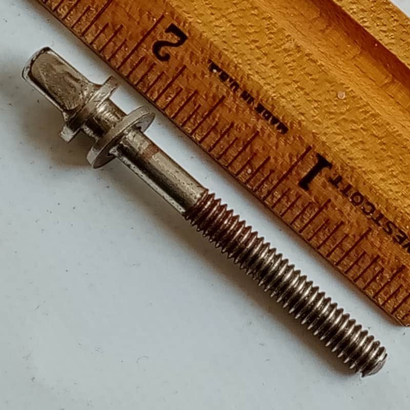 Ludwig/Leedy 1+1 15/16"Nickel T-Rod Snare/Tom Drum 12-24 Tension Vintage Stepped image 1