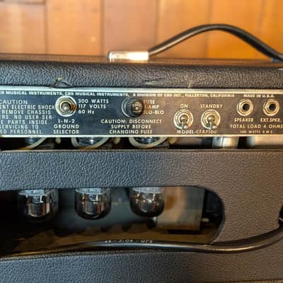 Fender Bassman 100 2-Channel 100w Silverface Guitar Amplifier (1972) image 7