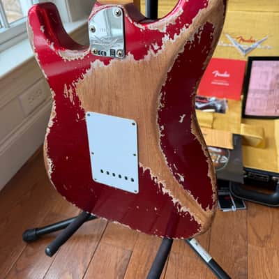 2025 Fender Custom Shop Stratocaster Pro SR25 Super Heavy Relic - Candy Apple Red image 12