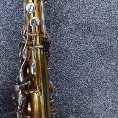 Borgani 0166S Vintage Tenor Saxophone 1980s - Gold Lacquer with Silver Nickel Keys image 11