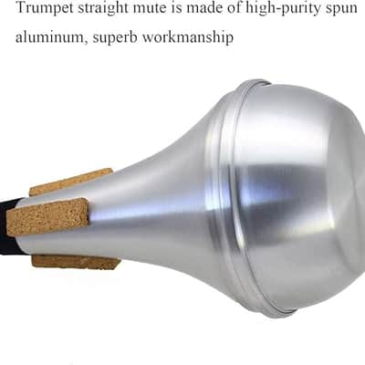 Trumpet Straight Mute,HoFire Lightweight Aluminum Practice Trumpet Mute Silencer image 2