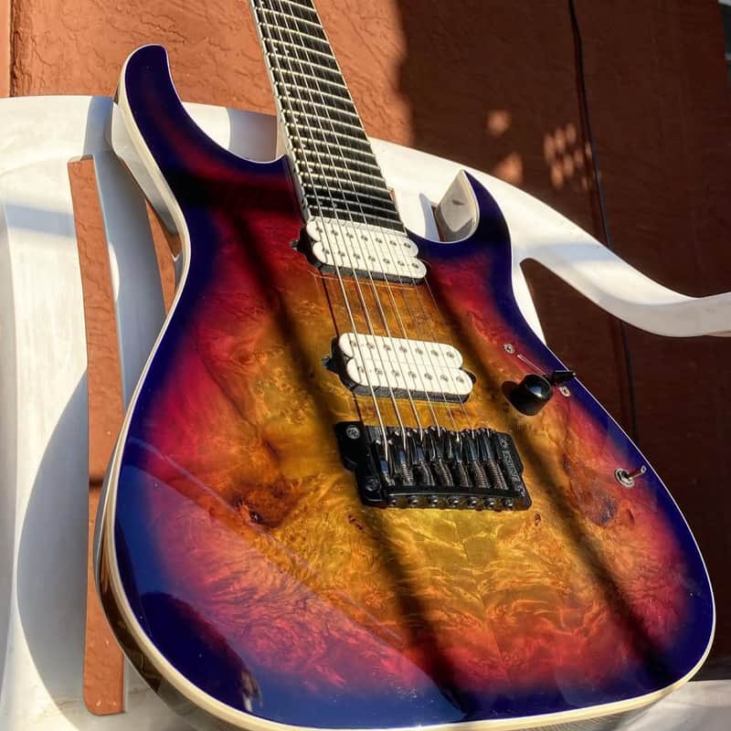 Ibanez RGIX7FDLB-NLB Iron Label 2018 - 2019 - Northern Lights Burst W/ Case