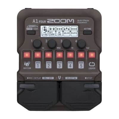 Zoom A1 FOUR Acoustic Instrument Multi-Effects Pedal with 80 effects image 1