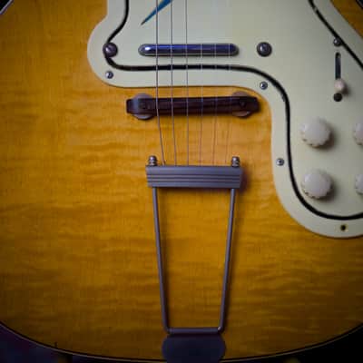 Rare Vintage 1950’S Old Kraftsman Thin Twin Jimmy Reed Hollow Body Lightening Finish image 4