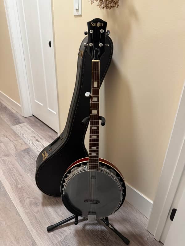 Saujin 5-String Resonator Banjo with Case 1970’s image 1