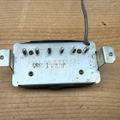 Vintage 1980 Gibson Tim Shaw PAF Humbucker Pickup Black and Cream Zebra Made in USA Patent No 2737842 image 6