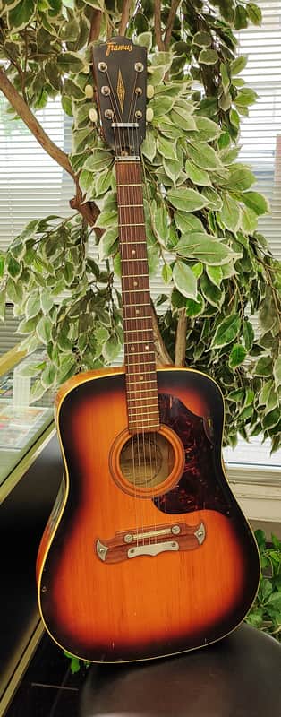 Framus Texan 5/196 Acoustic Guitar - Sunburst West Germany - Vintage 1969 Model image 1