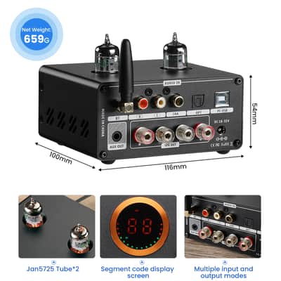 Aiyima T9 pro vacuum amplifier US plug+ free shipping image 8