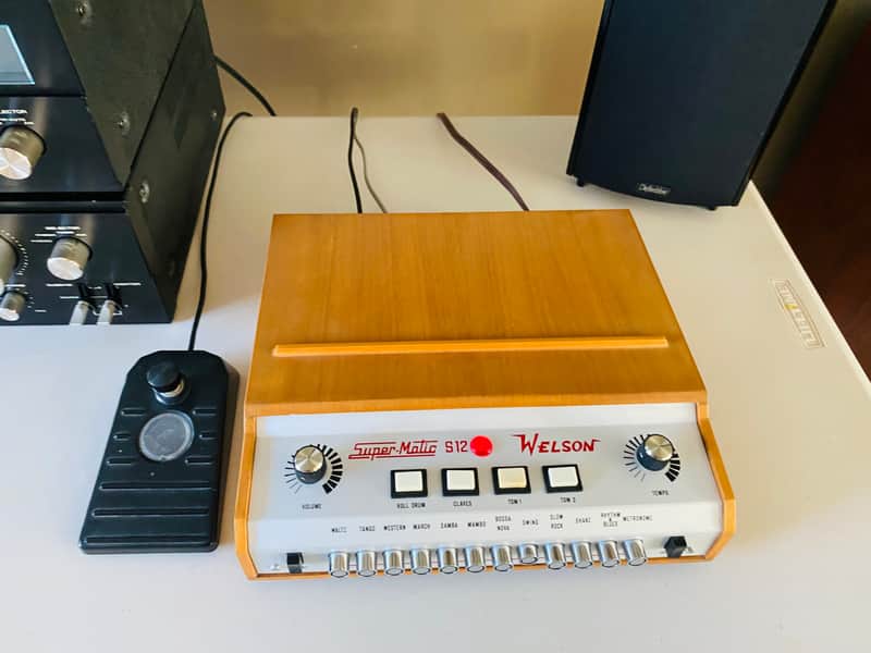 Welson Supermatic S12 Analog Drum Machine with Original Foot Pedal image 1
