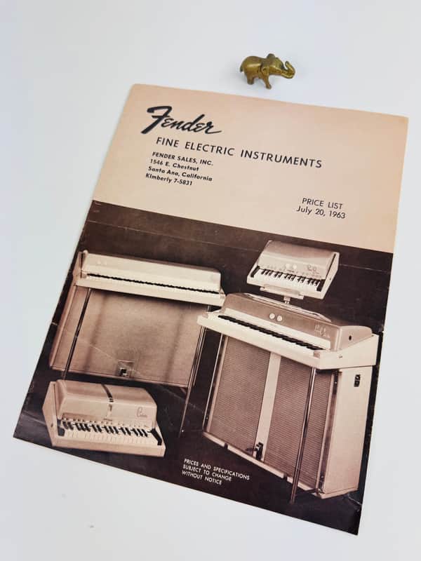 Fender Fine Electric Instruments Price List – July 20, 1963 image 1