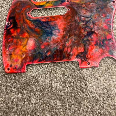 Fender  Telecaster Pick Guard - Custom Orange Swirl image 1