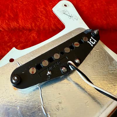 Fender Loaded USA Stratocaster pickguard 1998 - White pearl original vintage USA strat 11 hole image 5