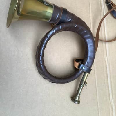 Vintage  FÜRST Fuerst PLESS Jagdhorn leater Ledergurt Jagd hunting Horn Germany image 4
