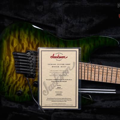 Jackson USA Custom Shop Soloist MS Master Built By “Metal” Joe Williams Quilt Maple Top Zilla Burst #701 Built for NAMM in 2019 with Original Hard Shell Case. image 14