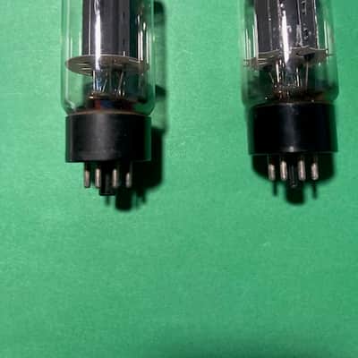 6L6GB RCA VINTAGE Tube Pair Black Plate Dual Getters AMP TESTED image 1