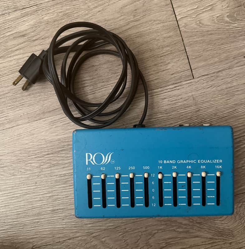 Ross 10 Band Graphic Equalizer 1980s - Blue image 1
