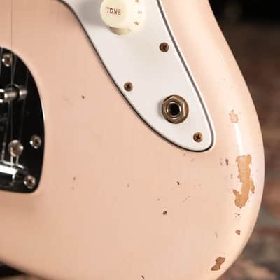 Fender Custom Shop 1963 Jazzmaster Relic Electric Guitar - Aged Shell Pink with Hardshell Case image 14