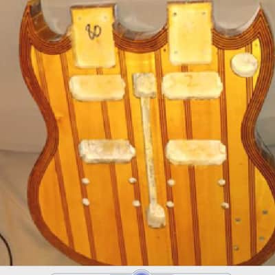 BLACK FRIDAY SALE, Custom SG Double Neck Guitar Body- Walnut & Maple. Only One Made,,6 String/12 String image 17