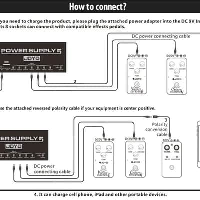 Joyo JP-05 Guitar Effect Pedal Power Supply Rechargeable 4400mAh Battery 8 DC Outputs 9V 12V 18V,price include the import duty for US buyer image 9
