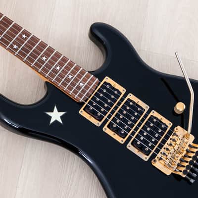 1980s Kramer Richie Sambora RS Jersey Star Black HHH Superstrat, 100% Original image 7