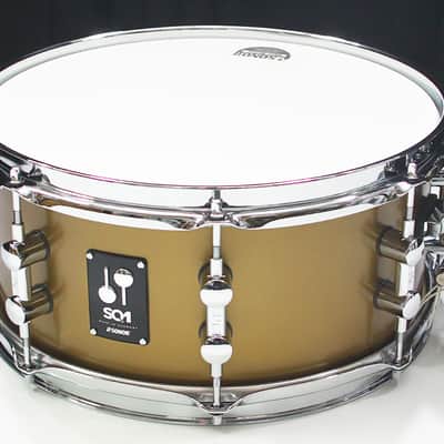 Sonor SQ1 6" x 13" Birch Snare Drum w/ VIDEO! Satin Gold Metallic image 1