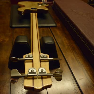 RARE 1985 Vintage Wal Mk1 MkI Custom UK British Bass Natural Canadian Maple Burl, Brazilian Mahogany image 16