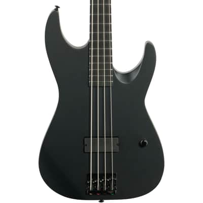 ESP LTD M-4 Black Metal Bass Guitar - Black Satin image 1