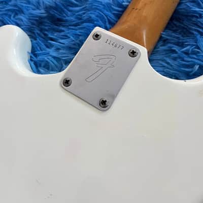 1966 Fender Mustang Electric Guitar All Original - Olympic White image 9