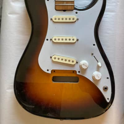 Squier by Fender Bullet S3 PROJECT Body and Loaded Pickguard FREE Neck Included 1980s - Sunburst image 1