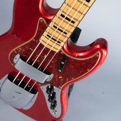 Fender Custom Shop 1968 Jazz Bass Journeyman Relic Mn Aged Candy Apple Red 2022 - Aged Candy Apple Red image 3