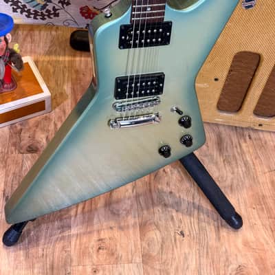 Vintage 1984 Gibson Explorer Green Burst metallic greenburst image 3