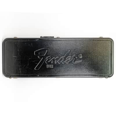 Fender USA Strat / Tele Hard Case – Black Exterior, Black Fur Interior, Vintage image 1