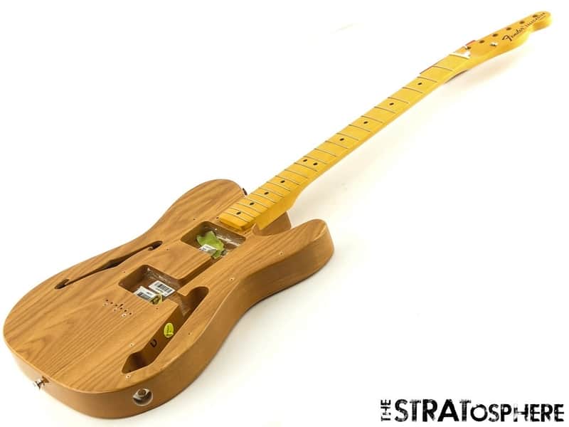 Fender AV II 1972 Tele Thinline BODY + NECK Telecaster Semi-Hollow Aged Natural image 1