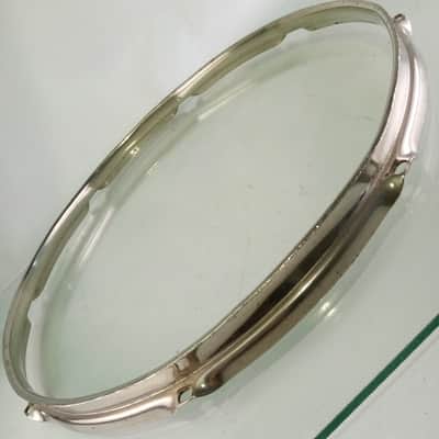 Ludwig/WFL 15"BRASS Triple-Flange NOB Snare/Tom Drum Batter Rim/Hoop Nickel 8Lug image 2