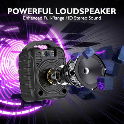 EARISE T26 Portable PA System with Wireless Microphone, Bluetooth Speaker, Karaoke Machine, FM Radio, Audio Recording, Remote Control, TF Card/USB/AUX Support image 4