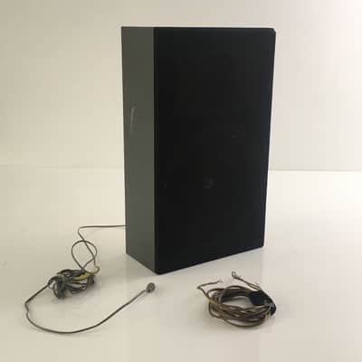 Vintage Home Audio BookShelf Speaker Grey Cabinet + 2 Cable Plugs Rare Vintage 1980s? image 10