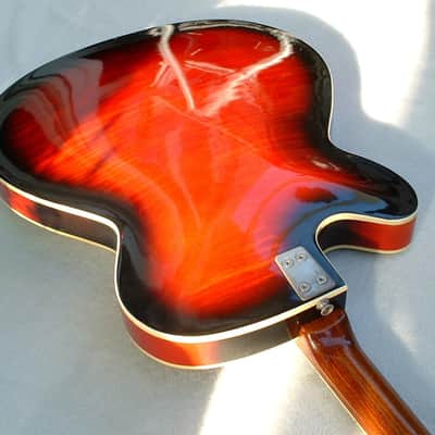 Framus Star Bass 5/150 Germany 1966 "Sunburst Rot" Vintage E-Bass 4 String Bass-Guitar image 4