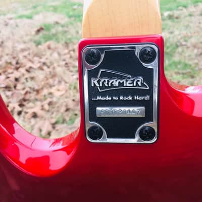 Kramer Striker Custom 424 2000 Crimson Floyd Rose Locking Nut Quad Rail pickups Hockey stick neck image 8