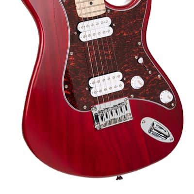 Cort G100 HH | G Series Double Cutaway Electric Guitar, Open Pore Black Cherry. New with Full Warranty! image 10