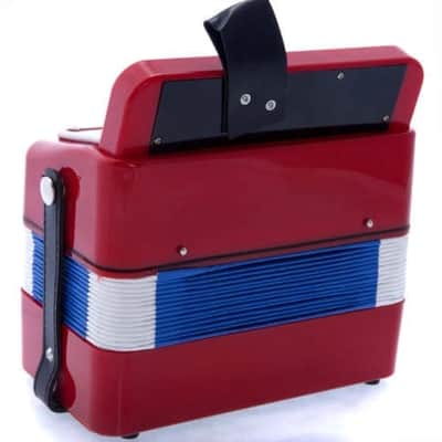 Top Quality Red Accordion Kids Musical Toy w 7 Buttons 3 Bass image 3