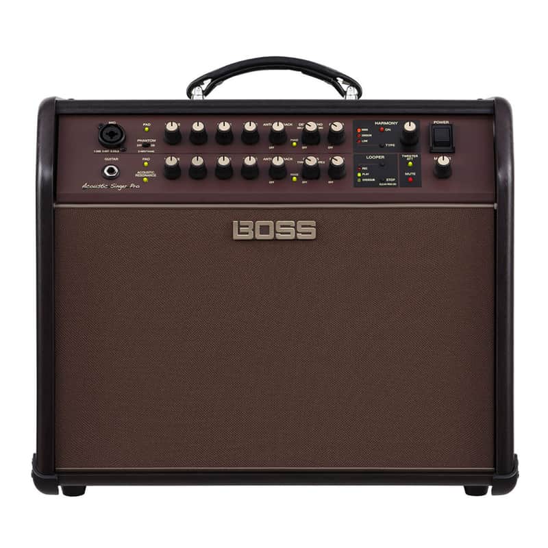 BOSS Acoustic Singer Pro 120-Watt Bi-Amp Amplifier with Analog Input Circuits, 3-Band Equalizer, 8-Inch Woofer, and Dome Tweeter image 1