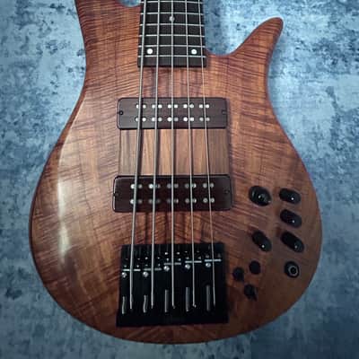 Fodera Monarch 19mm 34” scale 2012 - Koa Acrylic Satin image 13