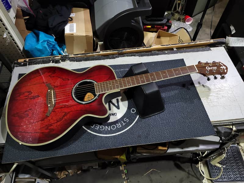 Crafter FX-550EQ Acoustic-Electric Guitar Trans Purple image 1