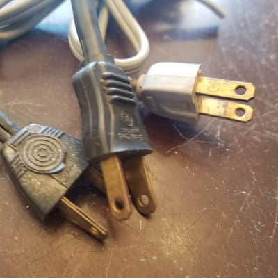 Electri-Cord one (1) 117V Power Cord Electric Cable cut Vintage non-polarized grey 1940s-1960s image 4
